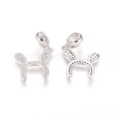 Латунь микропаве прозрачный кубический цирконий европейские подвески с подвесками OPDL-L016-07P-1