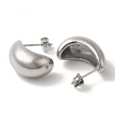 Серьги-гвоздики из нержавеющей стали 304 в форме капли для женщин EJEW-S237-01C-1
