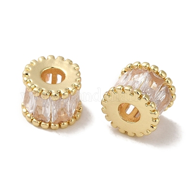 Стойка покрытие латунь проложить прозрачные бусины кубического циркония KK-M285-29G-1