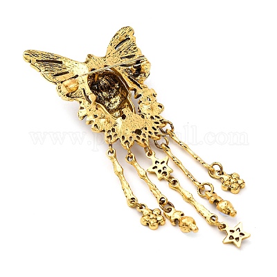 Значки на лацкан из сплава со стразами на Хэллоуин ALRI-D302-04AG-1