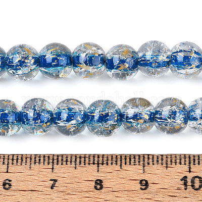 Хрустящие прозрачные стеклянные бусины нити GLAA-N030-8mm-01E-1