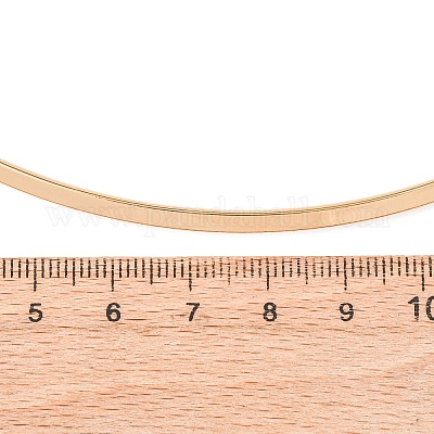 Ожерелье-чокер из нержавеющей стали толщиной 3 мм 201 NJEW-Z098-04G-1