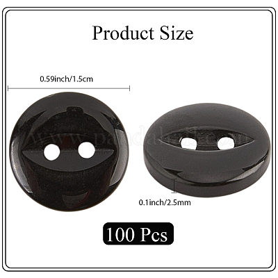 100 шт. пуговицы из смолы с 2 отверстиями BUTT-CY0001-23B-1