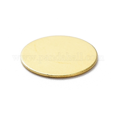 真鍮シート  ブローチ台座製作用  フラットラウンド  生（メッキなし）  12x0.5mm&nbsp;FIND-WH0036-50G-07-1