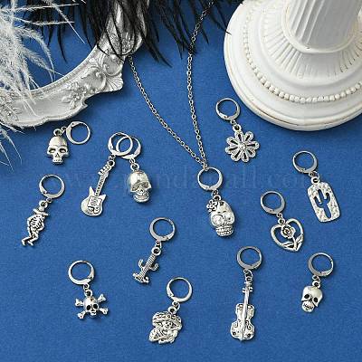 32 шт. 16-х стильные литые маркеры для фиксации петель HJEW-CJ00044-1