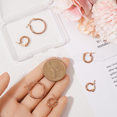 3 стиль 201 серьги-кольца из нержавеющей стали EJEW-SP0001-04-1