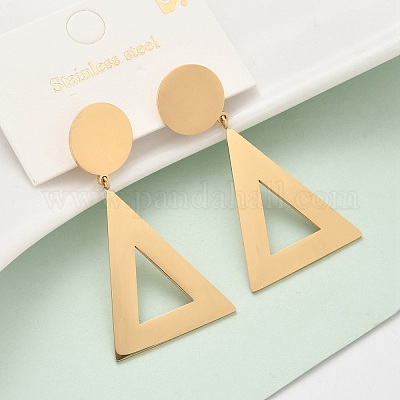 Серьги-гвоздики из нержавеющей стали 304 EJEW-Z098-15G-1