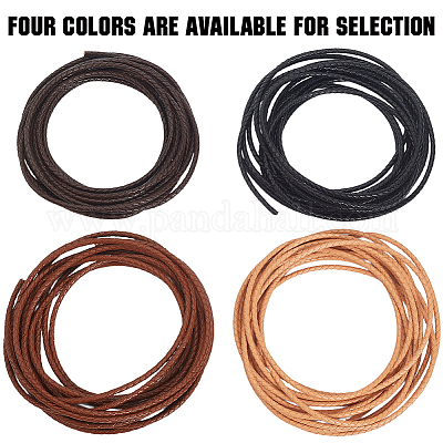 Круглый плетеный шнур из коровьей кожи с буквами длиной 5 м WL-GF0001-34B-01-1