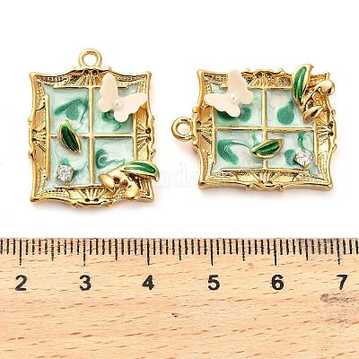 Подвески из нержавеющей стали 304 с эмалью и стразами STAS-B084-02G-01-1