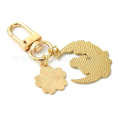 Подвесные украшения из эмалевого сплава в виде луны HJEW-JM02752-1