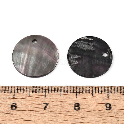 Натуральные черные шармы-ракушки для губ BSHE-T014-41B-1