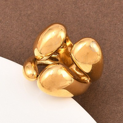 Открытые кольца манжеты из нержавеющей стали 304 RJEW-D336-03G-1