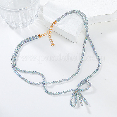 Акриловые двухслойные ожерелья NJEW-K384-07-1