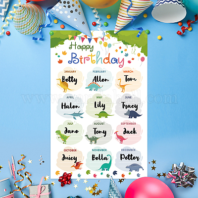 2шт многоразовые плакаты с надписью «С Днем Рождения» AJEW-WH0671-004-1