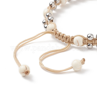 Браслет из синтетической бирюзы (окрашенной) черепахи и латуни BJEW-TA00189-02-1