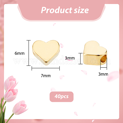 40 шт. стойка для покрытия экологически чистыми латунными бусинами KK-PH0006-58-1