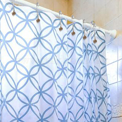 12 шт. 2 цвета железные кольца для занавески для душа для ванной комнаты HJEW-DR00036-1