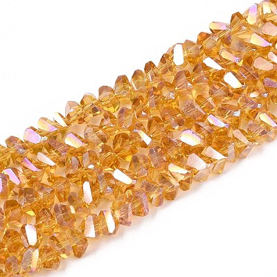 Гальванизируйте прозрачное стекло бисер нитей GLAA-N021-4mm-24-1