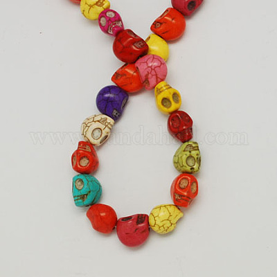 Синтетических нитей бирюзовые бусы TURQ-S105-10x10mm-M-1