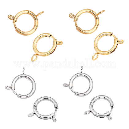 Unicraftale 304 Stainless Steel Spring Ring Clasps STAS-UN0010-69-1