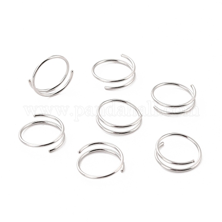 Двойное кольцо в носу для одиночного пирсинга AJEW-C010-02P-03-1