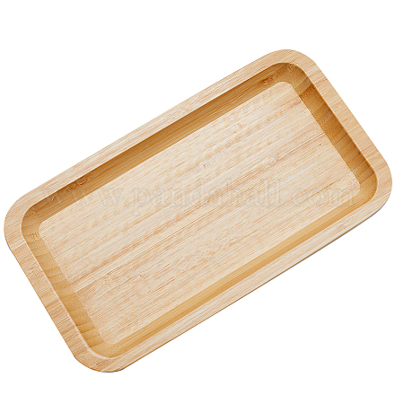 GORGECRAFT Bamboo Serving Tray Wooden Tea Breakfast Trays Multifunction Minimalist Rectangular Coffee Table Saucer Tray Platter Decor for Snacks Drinks Carrying Food Storage Parties Weddings Picnics AJEW-WH0348-31A-1