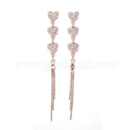 Brass Dangle Earrings EJEW-G187-06RG-1