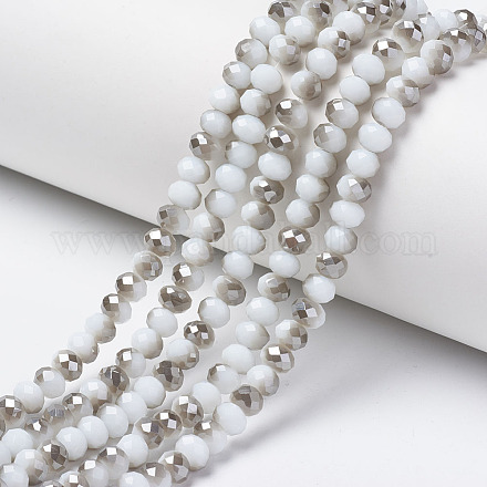 Chapelets de perles en verre opaque électrolytique EGLA-A034-P8mm-E11-1