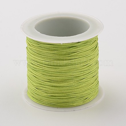 ナイロン糸コード  ジュエリーにはDIYの材料  春の緑  0.8mm  約38.27ヤード（35m）/ロール X-NS018-13-1