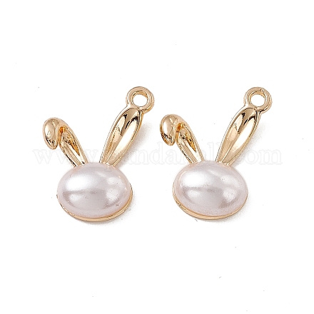 Colgantes de perlas de imitación de plástico abs PALLOY-K259-02G-1