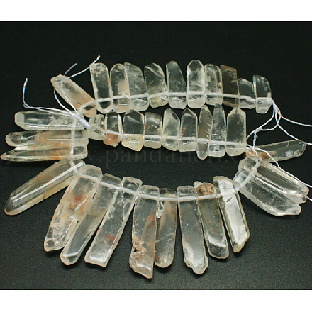 Chip natürlichen Quarzkristall graduierte Perlen Stränge G-P064-01-1