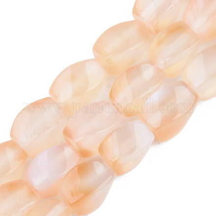 Natural Yellow Agate Beads Strands G-S359-128-1