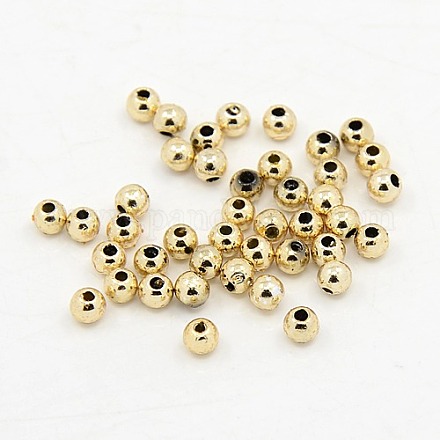 Perles rondes acryliques de placage en plastique PACR-L003-10mm-KC-1