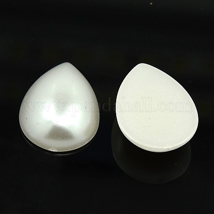 Imitation Pearl Acrylic Drop Cabochons MACR-J109-22-1