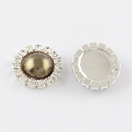 Garment Accessories Half Round ABS Plastic Imitation Pearl Cabochons RB-S020-02-A07-1