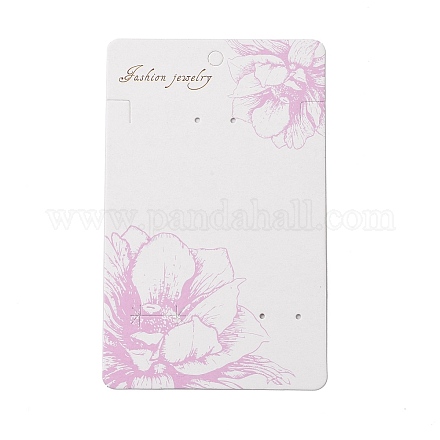 長方形の花のイヤリングのディスプレイ カード  アザミ  14.2x8.9x0.04cm  穴：2mm CDIS-P007-B02-1
