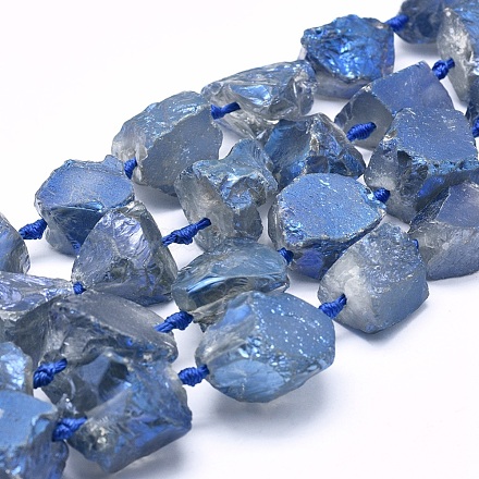 Гальванические природный кристалл кварца бусы пряди G-O164-11E-1