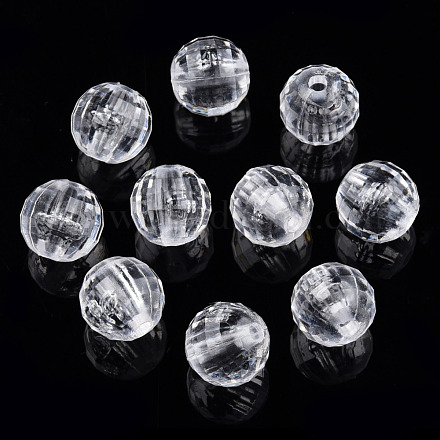 Transparent comme des perles en plastique TACR-T019-005-1
