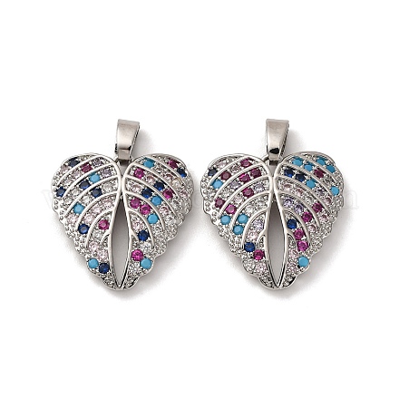 Латунные микро проложить кубического циркония подвески KK-F903-09P-1