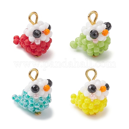 Подвески-птицы из стеклянных бусин PALLOY-MZ00971-1