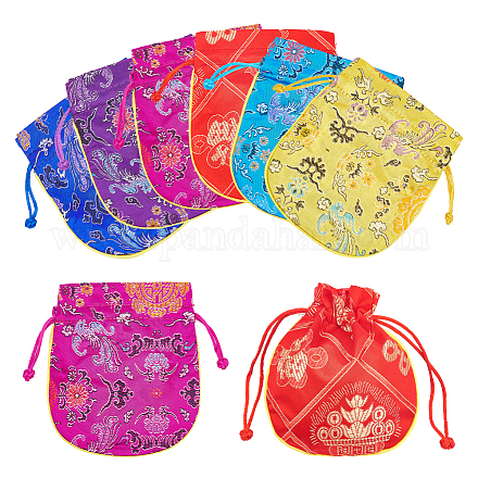Hobbiesay 12 pz 6 sacchetti di imballaggio di seta di colori ABAG-HY0001-03-1