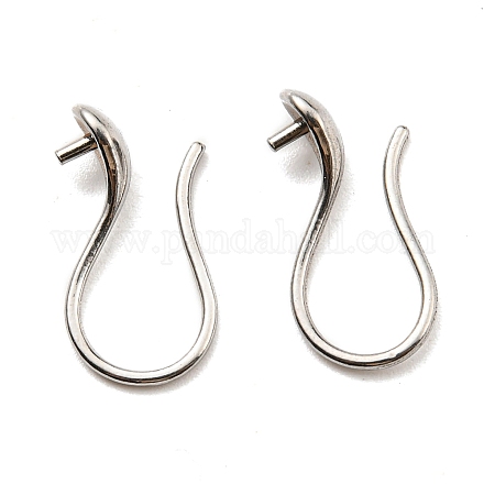 316 Surgical Stainless Steel Earring Hooks STAS-G310-02P-1
