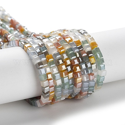 Gradient Color Electroplate Glass Bead Strands GLAA-E042-05-B05-1