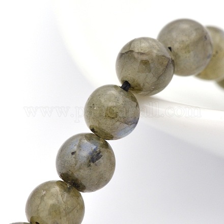 Natural Labradorite Round Beads Strands G-P088-30-10mm-1
