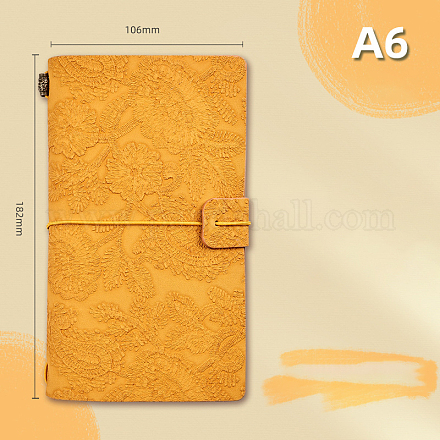 A6 Retro Embossed Imitation Leather Journal Notebook SCRA-PW0004-050A-1