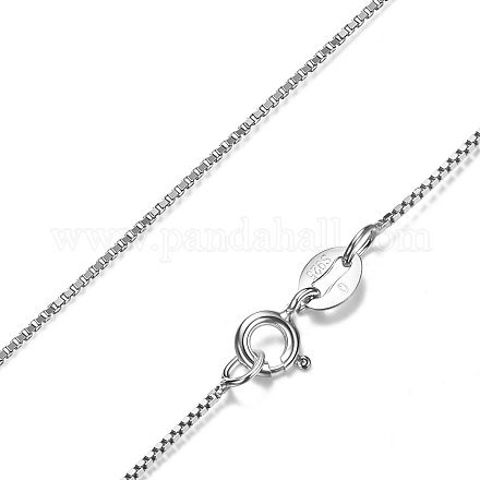 925 Sterling Silver Box Chain Necklaces STER-D022-18-1