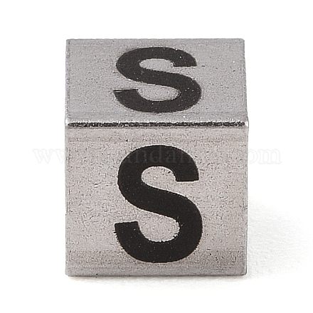 Европейские бусины из нержавеющей стали 201 STAS-M058-01S-P-1