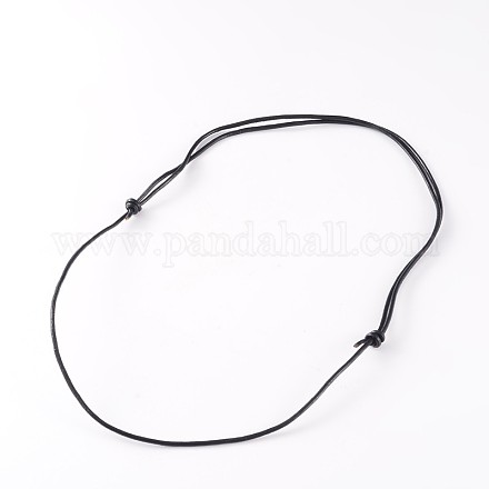Fabricación de collar de cordón de cuero de vaca ajustable X-NJEW-JN01489-1