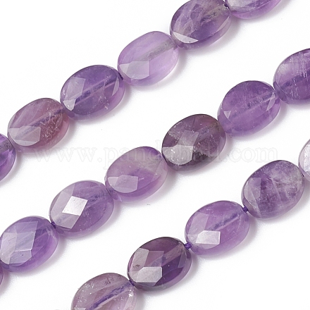 Chapelets de perles en améthyste naturelle G-I271-B01-6x8mm-1