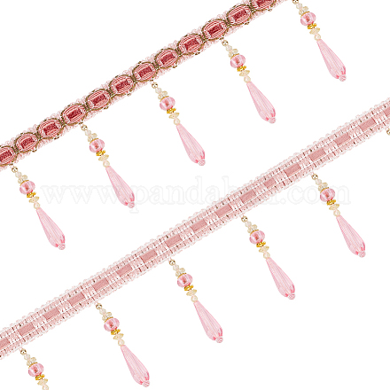 Кружевная бахрома из полиэстера длиной 12 м. SRIB-WH0026-26A-1